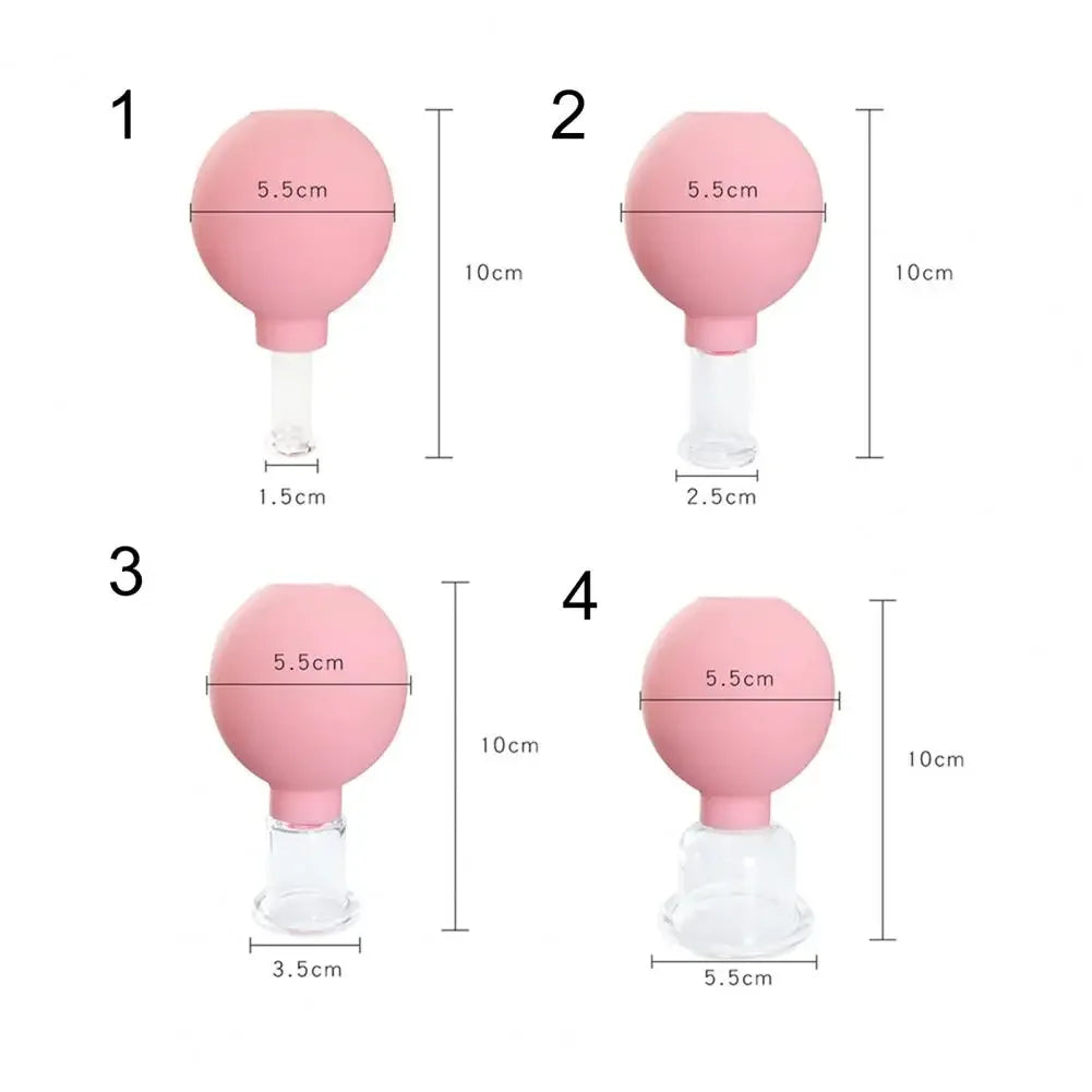 Vacuum Cupping Glass Jar Cellulite Massager For Face