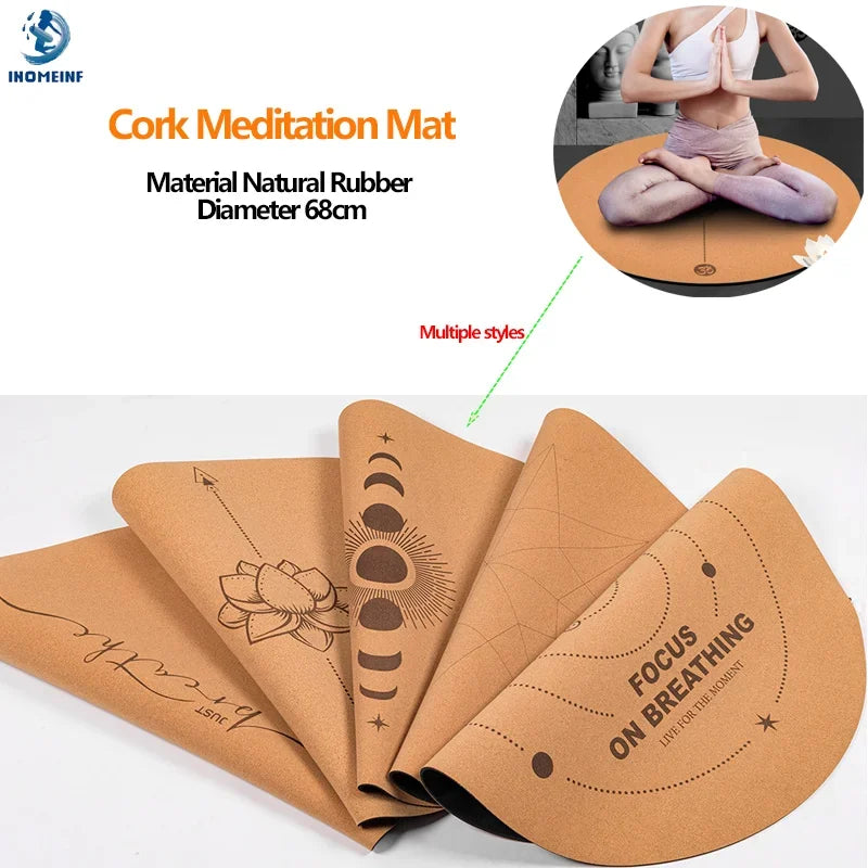 Cork Natural Rubber Mat Meditation Cushion