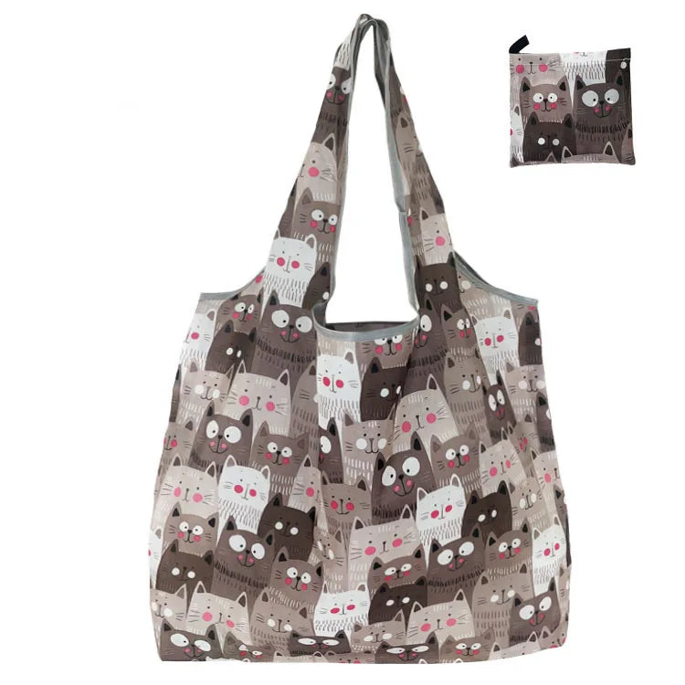 Tote Bags Flower Print Women's Grocery Handbags