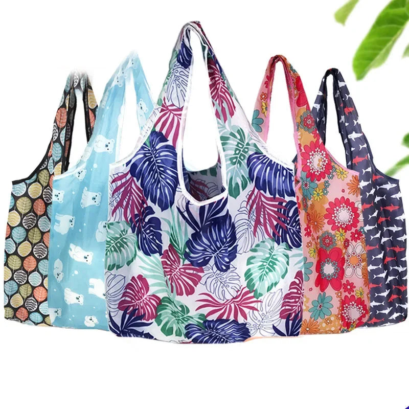 Tote Bags Flower Print Women's Grocery Handbags