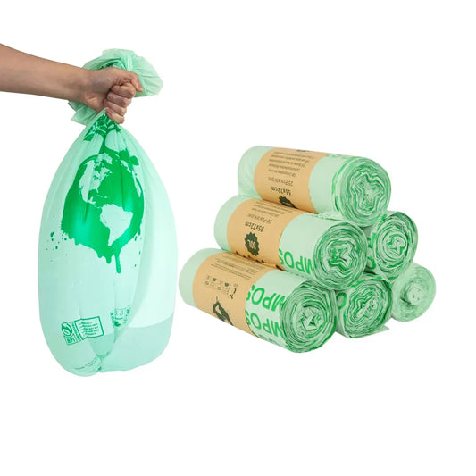 50pcs 6/8/10L Biodegradable  Kitchen Trash Bags